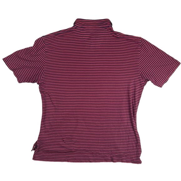Brooks Brothers Purple Black Original Fit Striped Performance Polo Shirt Top L - Picture 2 of 4